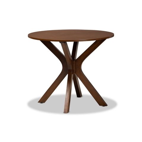 Kenji Modern And Contemporary Walnut Brown Finished 35-Inch-Wide Round ... within Elevate Your Space with a 35-Inch Walnut Round Table